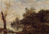 Corot, Jean-Baptiste-Camille - Cowherd by the Water